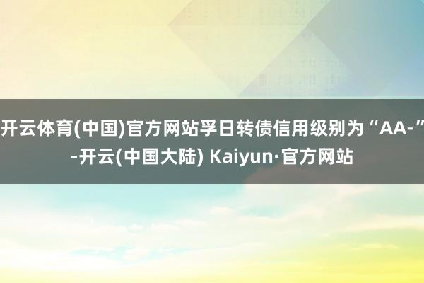 开云体育(中国)官方网站孚日转债信用级别为“AA-”-开云(中国大陆) Kaiyun·官方网站