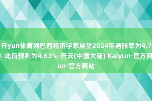 开yun体育网巴西经济学家展望2024年通胀率为4.71% 此前预测为4.63%-开云(中国大陆) Kaiyun·官方网站