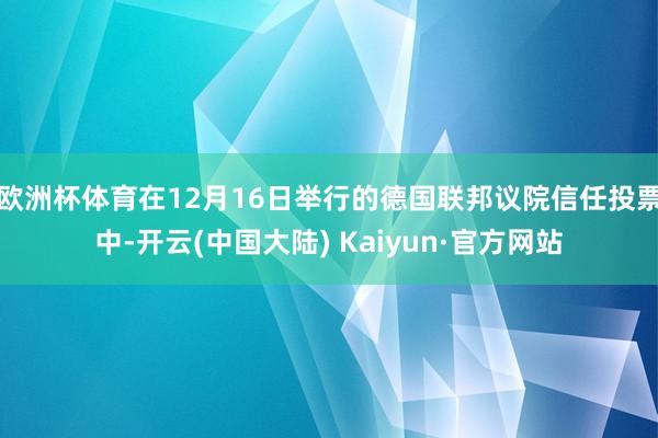 欧洲杯体育在12月16日举行的德国联邦议院信任投票中-开云(中国大陆) Kaiyun·官方网站