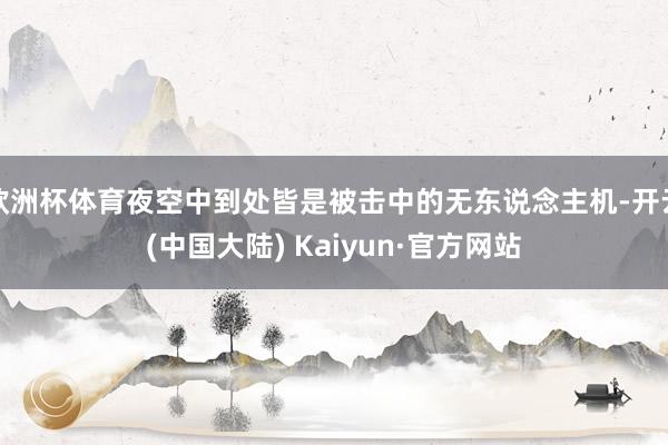 欧洲杯体育夜空中到处皆是被击中的无东说念主机-开云(中国大陆) Kaiyun·官方网站