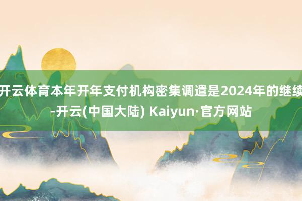 开云体育本年开年支付机构密集调遣是2024年的继续-开云(中国大陆) Kaiyun·官方网站